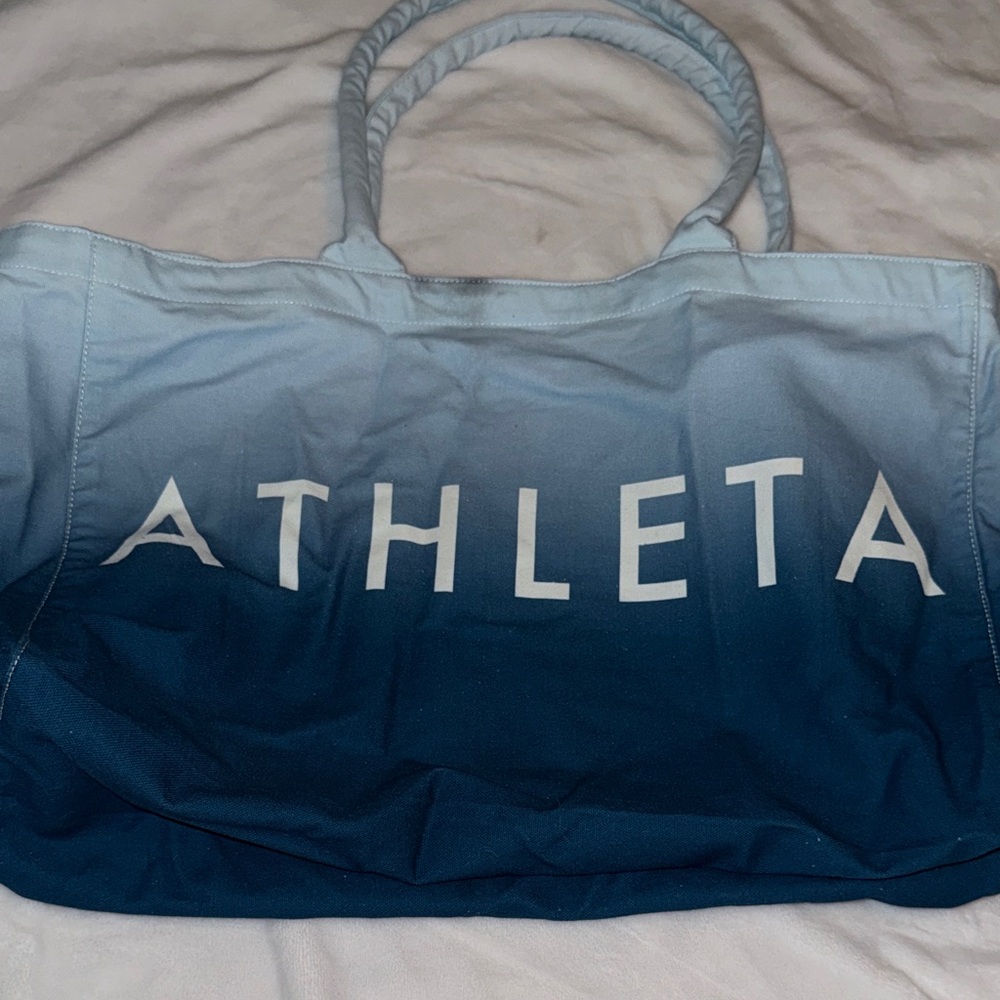 Athleta Blue Ombre Canvas Tote